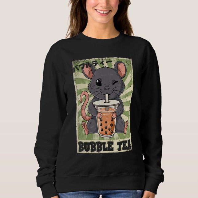 Moletom Rato de Chá Boba Bubble Tea (Frente)