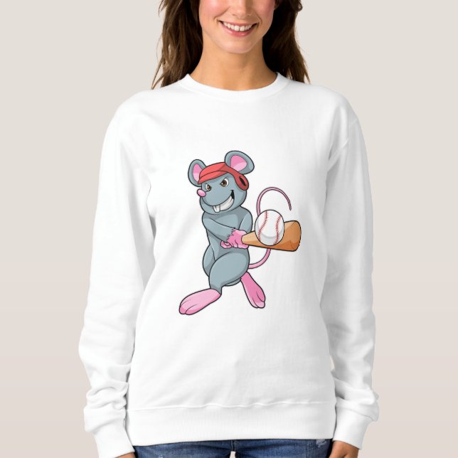 Moletom Rato no Baseball com o bastão de beisebol e o capa (Frente)