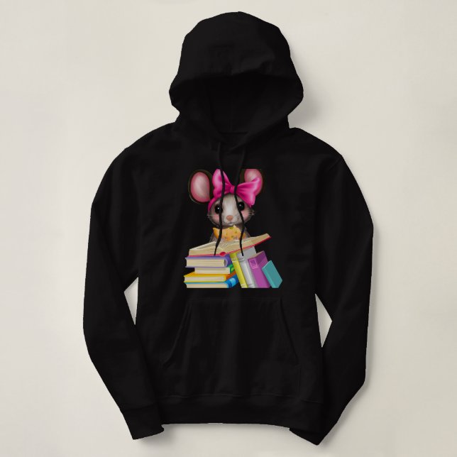 Moletom Ratos e livros do Lover Book (Frente do Design)