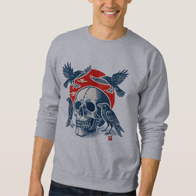 Moletom Ravens e Crânio (Frente)