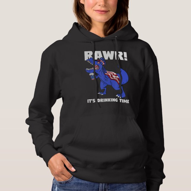 Moletom Rawr É Bebendo de Rex Dinossaur (Frente)