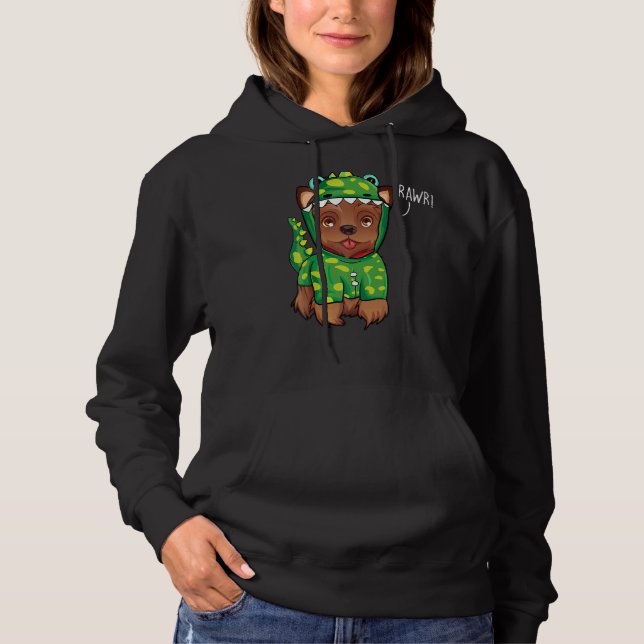 Moletom Rawr Yorkshire Terrier Dinosaur (Frente)