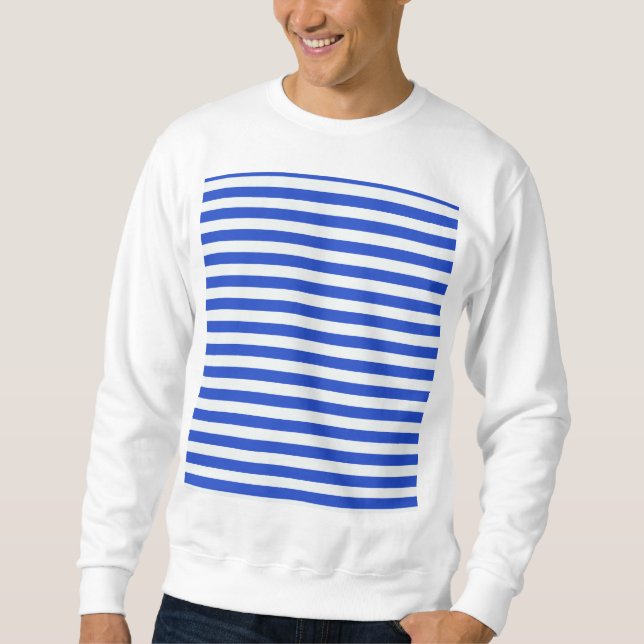 Moletom Real Blue Combination Stripes por Shirley Taylor (Frente)