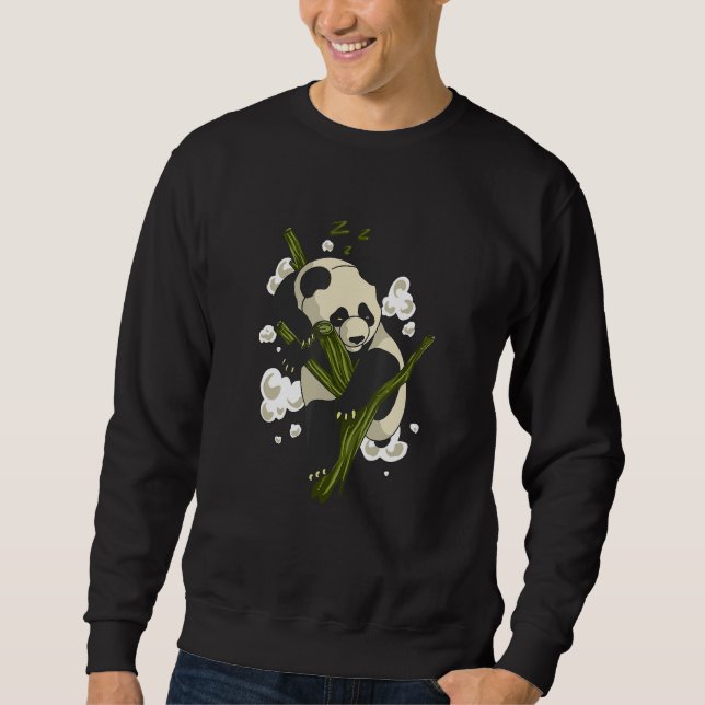 Moletom Realistic Panda Sleeping in Bamboo Tree (Frente)