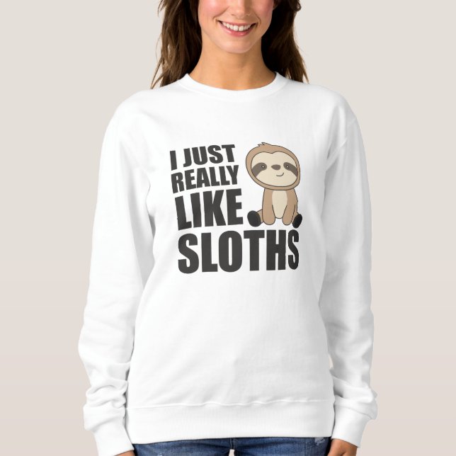 Moletom Realmente como animais lindos de Sloth para crianç (Frente)