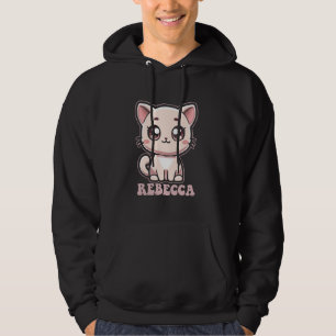 Moletom Rebecca Cute Kitty Design para Girls Name Cat