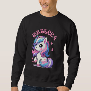 Moletom Rebecca Cute Unicorn Design para nome de meninas R