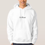 Moletom 'Recem casados' Jumper Hooded<br><div class="desc">Um jumper capoado de excelente com 'recem casados' escrito frente e trás, perfeito para um casal recém-casado</div>
