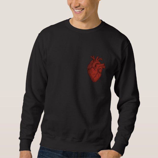 Moletom Red Anatomical Heart Vintage Hoodie (Frente)