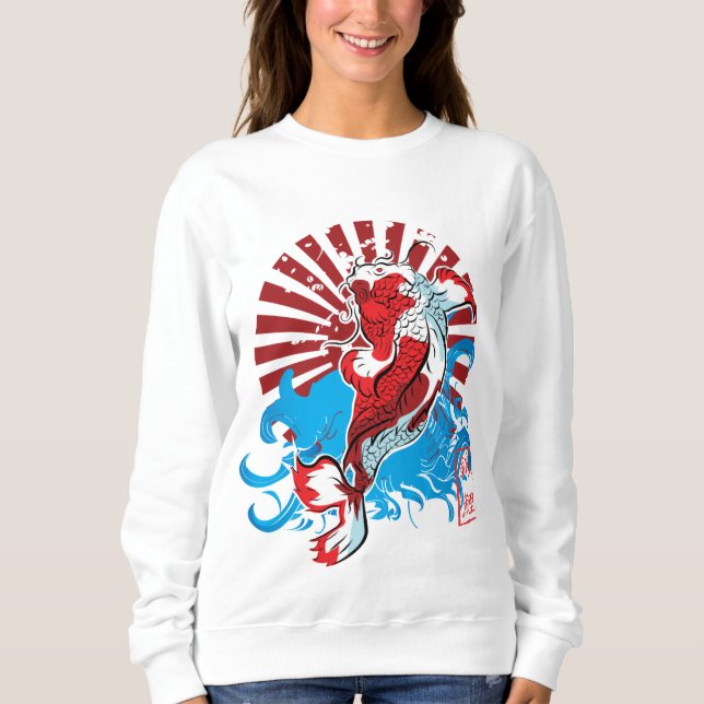 Moletom Red and White Koi (Frente)