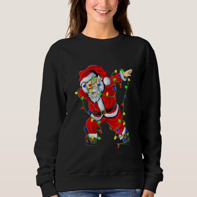 Moletom Red Dabbing Papais noeis Iluminando Engraçado Nata (Frente)