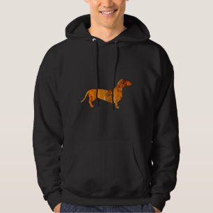 Moletom Red Dachshund Dog Raça Pedra Olhar Arte Líquida