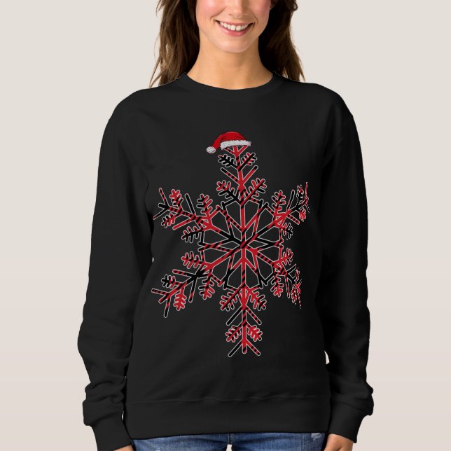Moletom Red E Black Christmas Buffalo Xadrez Santa hat Sn (Frente)