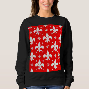 Moletom Red Fleur-de-lis Design