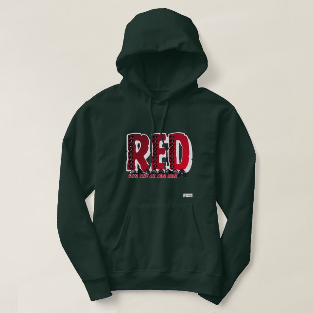 Moletom RED Friday Tribal Hoodie - Honre a Nossa Implantaç (Frente do Design)