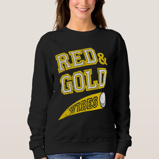 Moletom Red & Gold Vibes Hockey Team Fan_1 (Frente)