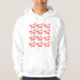 Moletom Red Horse Pattern – Zodiac Horse Outline Design
