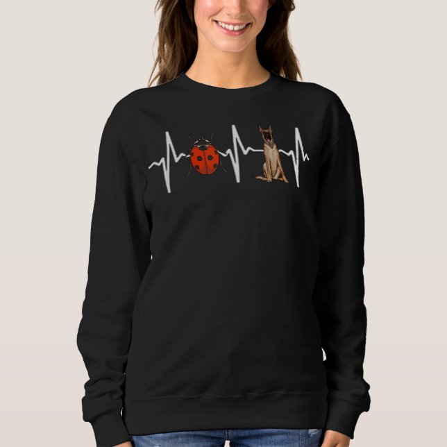 Moletom Red Ladybug Belga Malinoi Heartbeat Dog (Frente)