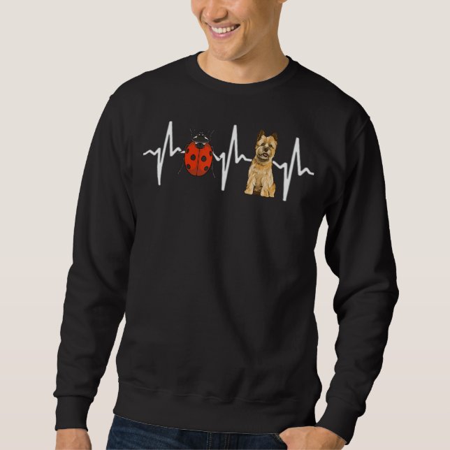 Moletom Red Ladybug Cairn Terrier Heartbeat Dog (Frente)
