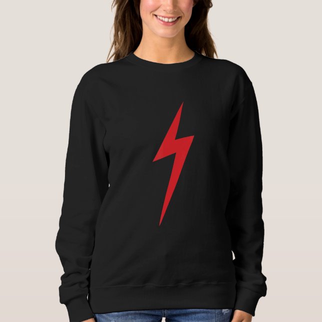 Moletom Red Lightning Electric Bolt Storm Graphic (Frente)