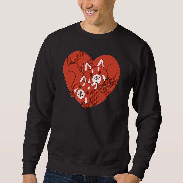 Moletom Red Panda Animal Heart Red Pairo (Frente)