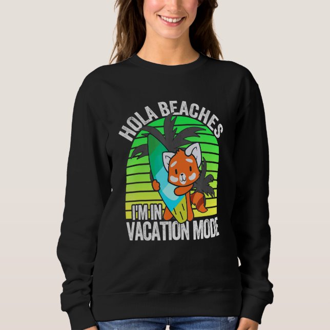 Moletom Red Panda Beach VacMode Surfboard Summer Hol (Frente)