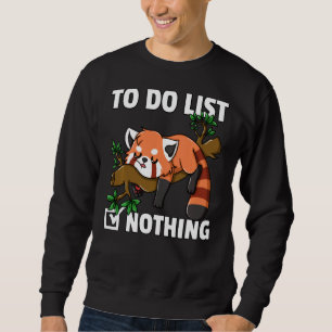 Moletom Red Panda Bear Engraçado Gato De Urso Preguiçoso G