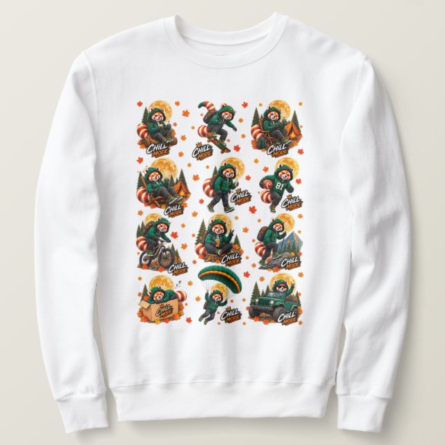 Moletom Red Panda Chill Mode Adventure Sweatshirt (Frente do Design)