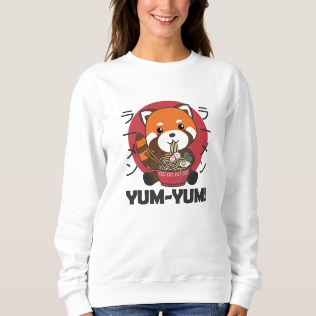 Moletom Red Panda Ramen Kawaii Noodles (Frente)