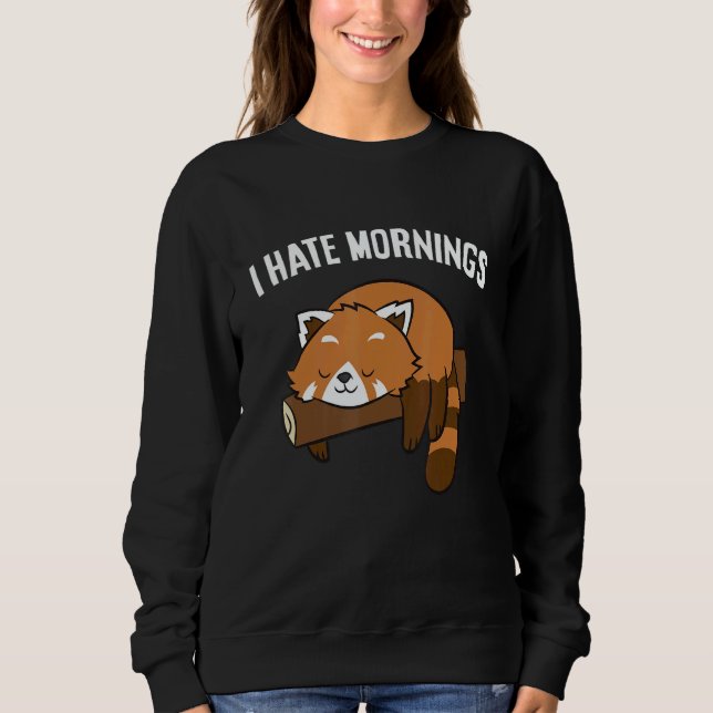 Moletom Red Panda Tired  Red Panda I Hate Mornings (Frente)