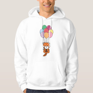 Moletom Red Panda Voa Com Balões Coloridos