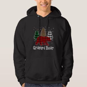 Moletom Red Plaid Gramps Bear Bear Christmas Tree Leopard 