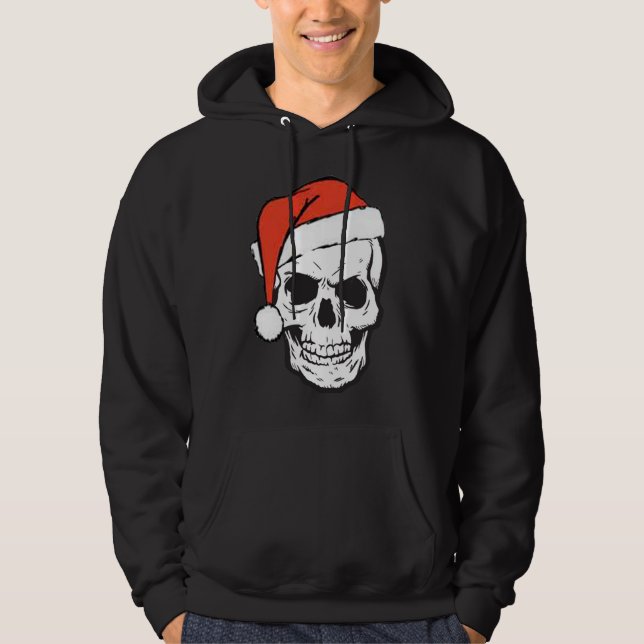 Moletom Red Santa Hull em Negro Natal Engraçado (Frente)