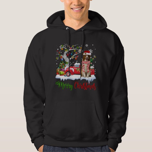 Moletom Red Truck Merry Christmas Tree Border Collie Pajam (Frente)