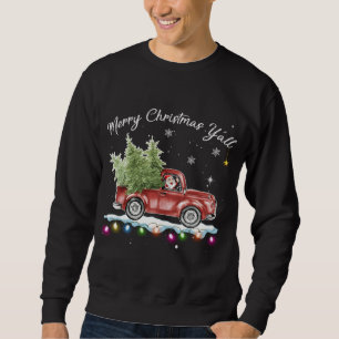 Moletom Red Truck Natal Vintage Feliz Natal Yall
