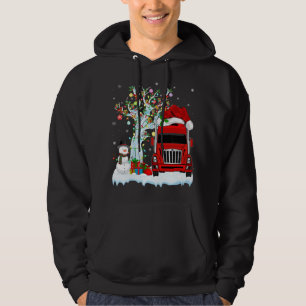 Moletom Red Truck Xmas Tree Lighting Santa Hat Red Truck C