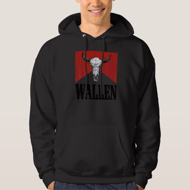 Moletom Red Wallen Bull Caveira Ocidental Cowboy (Frente)