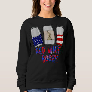 Moletom Red White Boozy 4 de julho Independência do Bebend