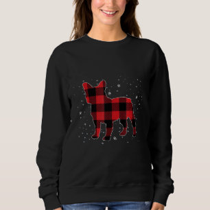 Moletom Red Xadrez Buffalo French Buldog Dog Christmas Paj