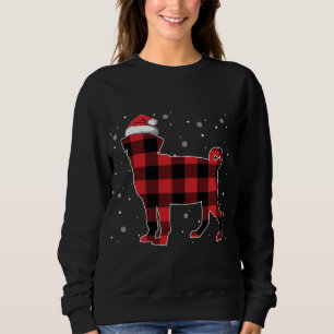 Moletom Red Xadrez Pug Natal Santa Hat Pajama Dog