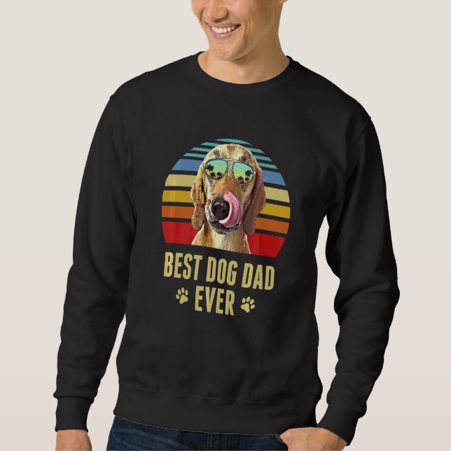 Moletom Redbone Coonhound Best Dog Pai Alguma Vez Retro Su (Frente)