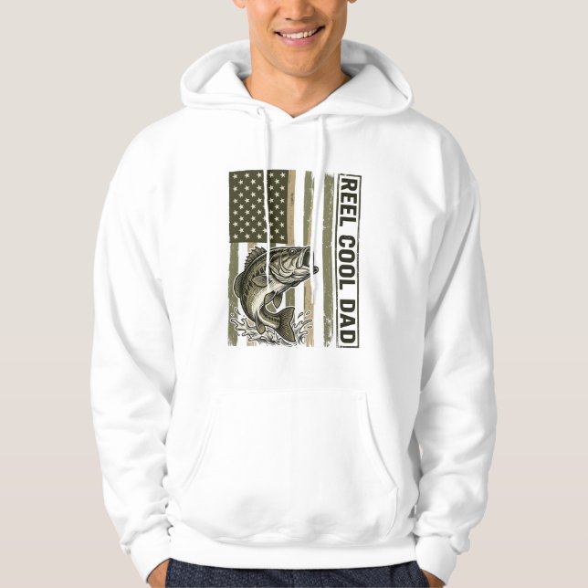 Moletom Reel Cool Dad Bass Fishing Flag Vector Design_1 (Frente)
