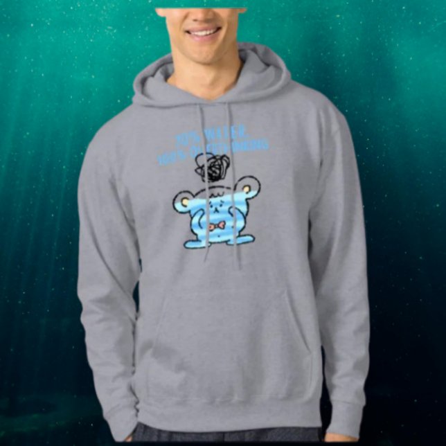 Moletom Refrigerante Hoodie - 70% Água, 100% Pensamentos (Criador carregado)
