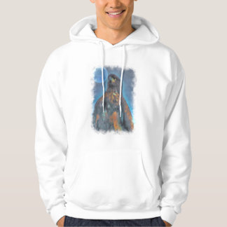 Moletom Regal Young Bald Eagle e pintura de Lua