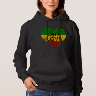 Moletom Reggae Heart One Love Rasta Reggae Music Rastafari
