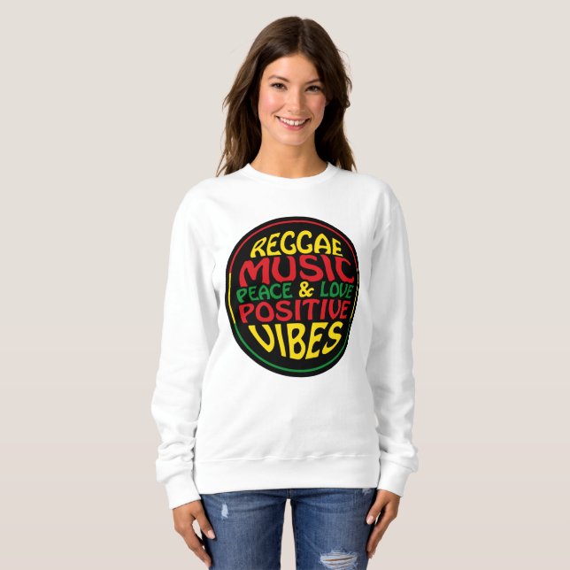 Moletom Reggae Music com afirmações e citações positivas (Frente Completa)