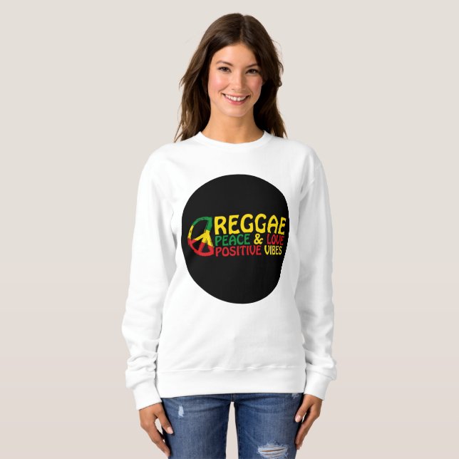 Moletom Reggae Music com citações positivas (Frente Completa)