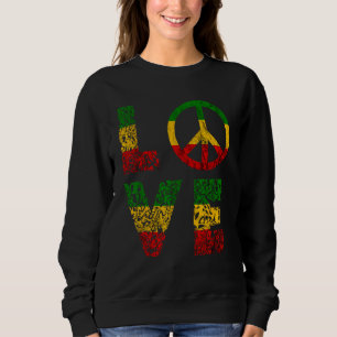Moletom Reggae Peace Love Hippie Rasta Reggae Music Jamaic