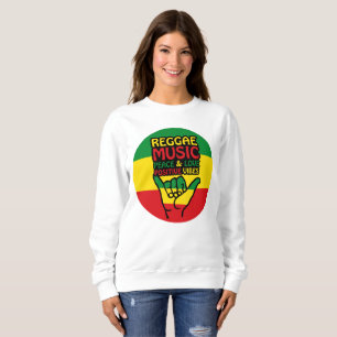 Moletom Reggae Shaka Hand com citações positivas