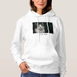Moletom Regra de Gatos Olhando para você Olhando para mim
